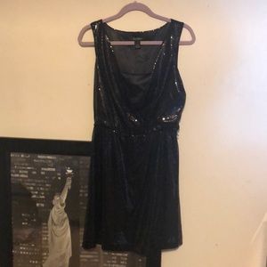 White House Black Market Black Sequined Dress